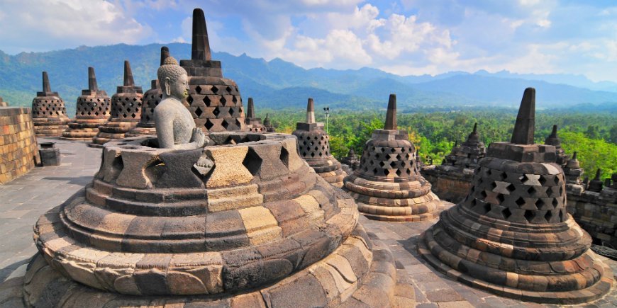 Der Tempel Borobudur in Indonesien